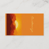 Woestijnbergen Sunset Thunder_Cove Visitekaartje (Achterkant)