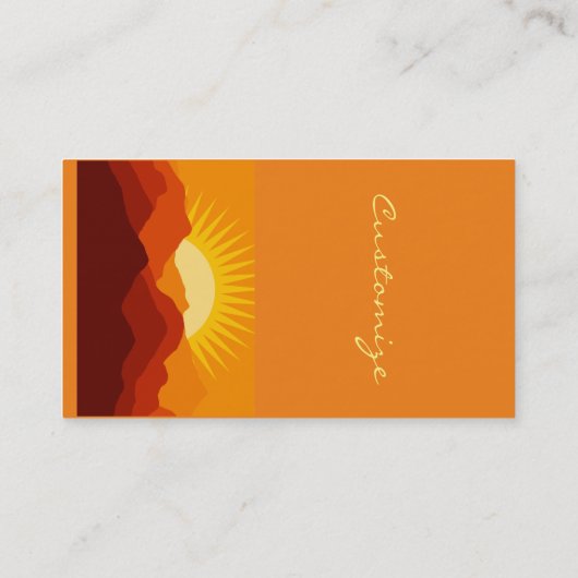 Woestijnbergen Sunset Thunder_Cove Visitekaartje (Achterkant)