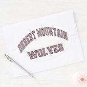 Woestijnbergwolven Ovale Sticker (Envelop)