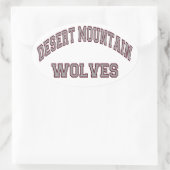 Woestijnbergwolven Ovale Sticker (Tas)