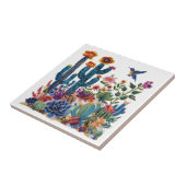 Woestijnbloei bloeit oase tegeltje (Zijkant)