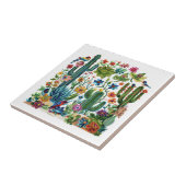 Woestijnbloei Cacti Crescendo Tegeltje (Zijkant)