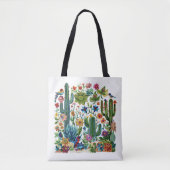 Woestijnbloei Cacti Crescendo Tote Bag (Voorkant)