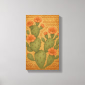 Woestijnbloei - Cactus Boho Canvas Art (Voorkant)