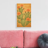 Woestijnbloei - Cactus Boho Canvas Art (Insitu (Woonkamer))