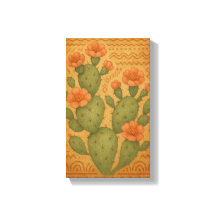Woestijnbloei - Cactus Boho Canvas Art