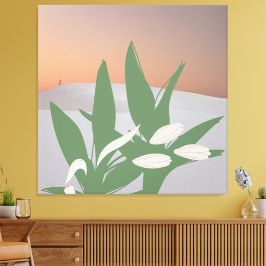 Woestijnbloei Canvas Afdruk (Insitu (Woonkamer))