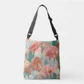Woestijnbloei Zonsondergang met Cactus Tuin Crossbody Tas (Voorkant)