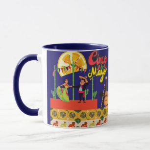 Woestijnbloem Fiesta navyblauw Mok