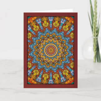 Woestijnbloem Mandala Feestdagen Kaart