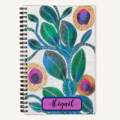 woestijnbloem, met jouw naam, waterverf notitieboek (Voorkant)