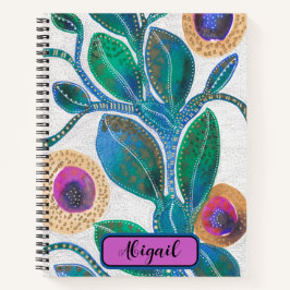 woestijnbloem, met jouw naam, waterverf notitieboek