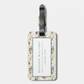 Woestijnbloem Stap | Blossom Pattern Bagagelabel (Achterkant verticaal)