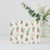 Woestijnbloem Stap | Blossom Pattern Briefkaart (Staand voorkant)