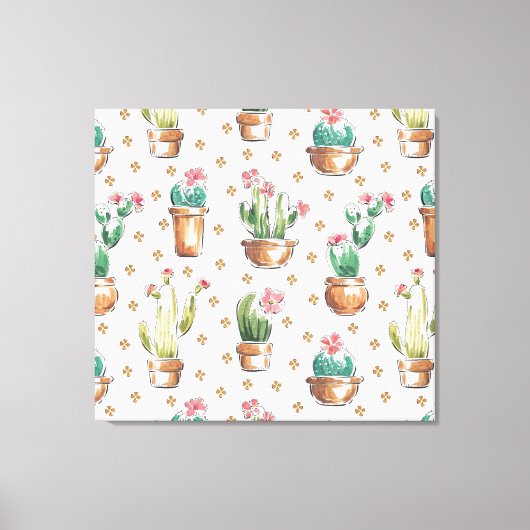 Woestijnbloem Stap | Blossom Pattern Canvas Afdruk (Voorkant)