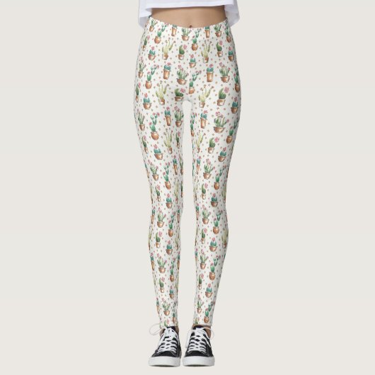 Woestijnbloem Stap | Blossom Pattern Leggings (Voorkant)