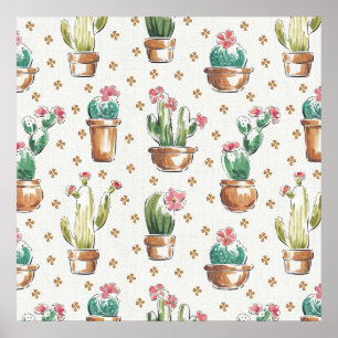 Woestijnbloem Stap Blossom Pattern Poster