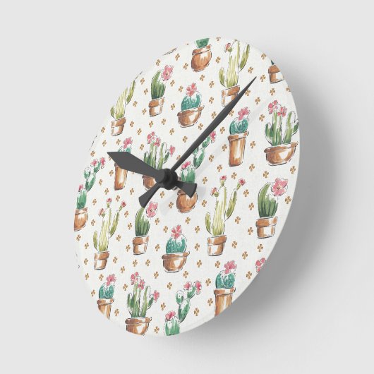 Woestijnbloem Stap | Blossom Pattern Ronde Klok (Hoek)