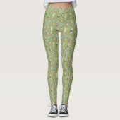 Woestijnbloem Stap | Groen patroon Leggings (Voorkant)