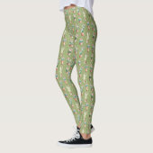 Woestijnbloem Stap | Groen patroon Leggings (Links)