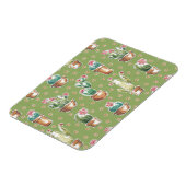 Woestijnbloem Stap | Groen patroon Magneet (Linkerzijde)