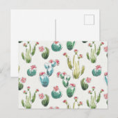 Woestijnbloem Stap | Roze patroon Briefkaart (Voorkant / Achterkant)