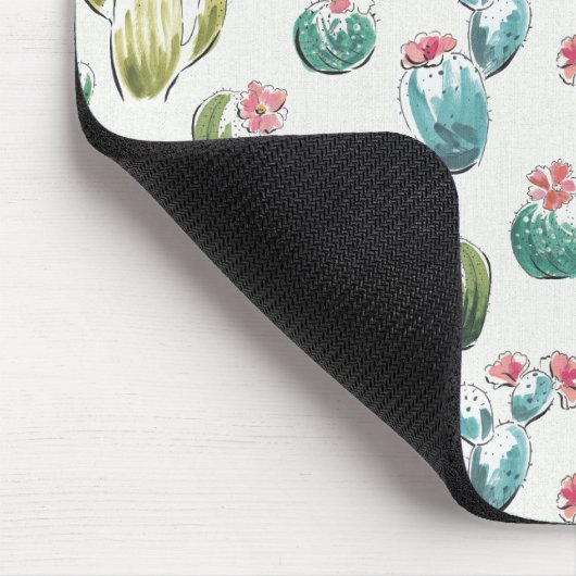 Woestijnbloem Stap | Roze patroon Muismat (Hoek)