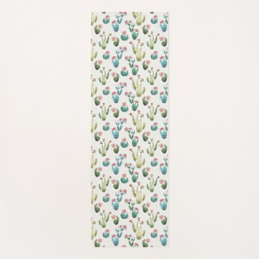 Woestijnbloem Stap | Roze patroon Yogamat (Voorkant)