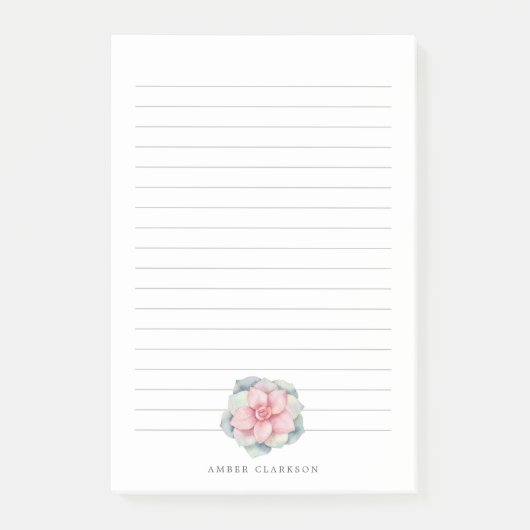 woestijnbloem | Succulent Gedekte dunne glans Post-it® Notes (Voorkant)