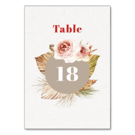 Woestijnbloemen boho floral bruiltingnummer kaart