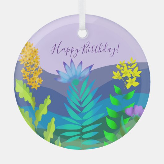 Woestijnbloemen Glas Ornament (Voorkant)