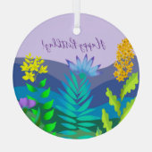 Woestijnbloemen Glas Ornament (Achterkant)