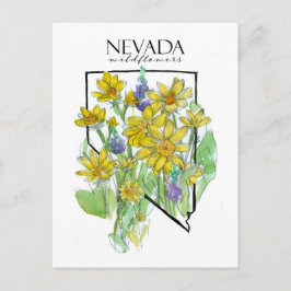 Woestijnbloemen Nevada Lupines Balsamroot Briefkaart