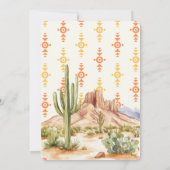 Woestijnbloemen Westerne bruiloft Save the Date Ka (Achterkant)