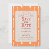 Woestijnbloemen Westerne bruiloft Save the Date Ka (Voorkant)