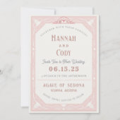 Woestijnbloemen Westerne huwelijksuitnodiging Kaart (Voorkant)