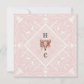 Woestijnbloemen Westerne huwelijksuitnodiging Kaart (Achterkant)