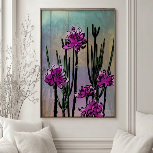 Woestijnbloesems Botanische Muurkunst Afdruk Poster