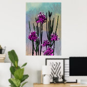 Woestijnbloesems Botanische Muurkunst Afdruk Poster (Thuiskantoor)