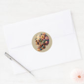 Woestijnbloesemschedel Ronde Sticker (Envelop)