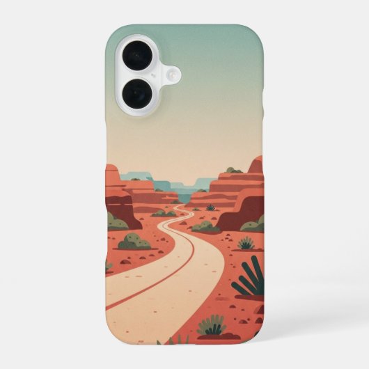 Woestijnbocht iPhone 16 Hoesje (Achterkant)