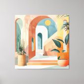 Woestijnbogen – Moderne Abstracte architectuur Canvas Afdruk (Voorkant)