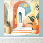 Woestijnbogen – Moderne Abstracte architectuur Canvas Afdruk (Insitu (Houten vloer))