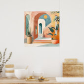 Woestijnbogen – Moderne Abstracte architectuur Poster (Keuken)