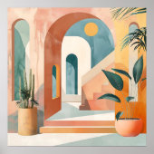 Woestijnbogen – Moderne Abstracte architectuur Poster (Voorkant)