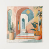 Woestijnbogen – Moderne Abstracte architectuur Wandkleed (Voorkant)