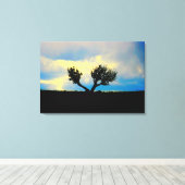 woestijnbomen in het canvas dat in arizona is gewi afdruk (Insitu (Houten vloer))