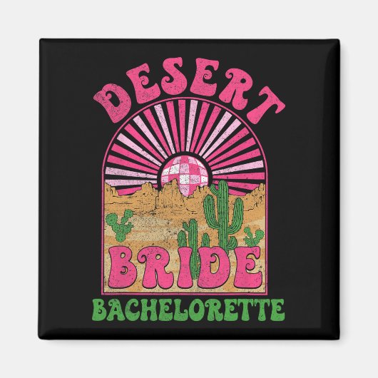 Woestijnbruid vrijgezellenfeest Bach Tour Groovy B Magneet (Voorkant)