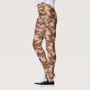 Woestijnbruine camouflage leggings