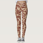 Woestijnbruine camouflage leggings (Voorkant)